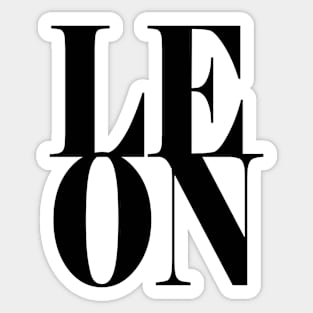 Leon Boys Name Bold Font Sticker